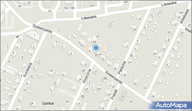 Wrocław, Szewczenki Tarasa, 10, mapa Wrocławia