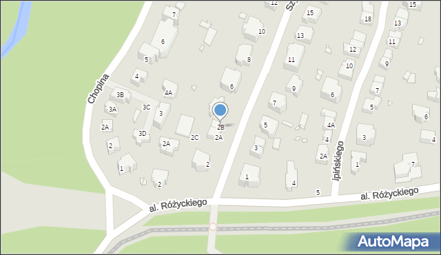 Wrocław, Szymanowskiego Karola, 2B, mapa Wrocławia