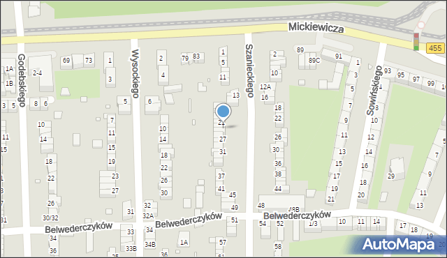 Wrocław, Szanieckiego Jana, 23, mapa Wrocławia