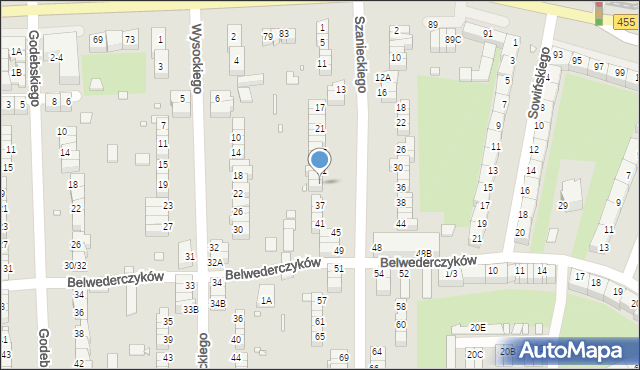 Wrocław, Szanieckiego Jana, 35, mapa Wrocławia