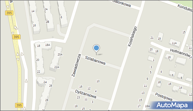 Wrocław, Szlabanowa, 14, mapa Wrocławia