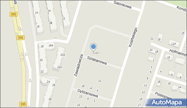 Wrocław, Szlabanowa, 16, mapa Wrocławia