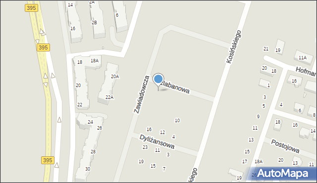 Wrocław, Szlabanowa, 21, mapa Wrocławia