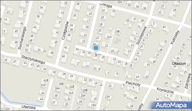Wrocław, Szczepowa, 28, mapa Wrocławia
