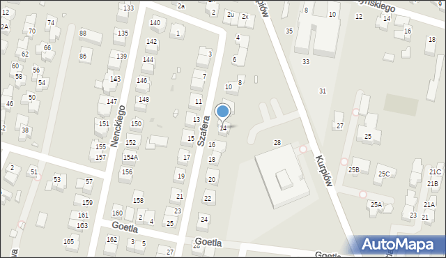 Wrocław, Szafera Władysława, prof., 14, mapa Wrocławia