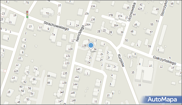 Wrocław, Szafera Władysława, prof., 2d, mapa Wrocławia