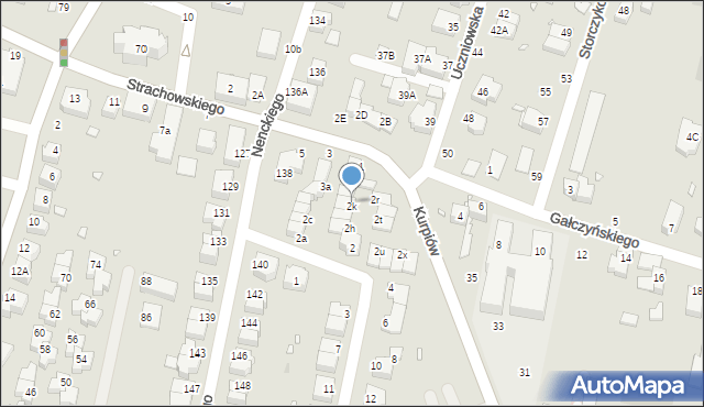 Wrocław, Szafera Władysława, prof., 2ka, mapa Wrocławia