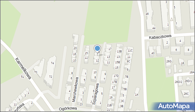 Wrocław, Szparagowa, 14, mapa Wrocławia