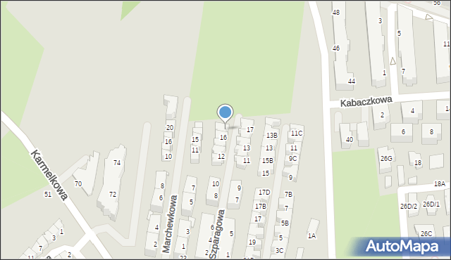 Wrocław, Szparagowa, 18, mapa Wrocławia