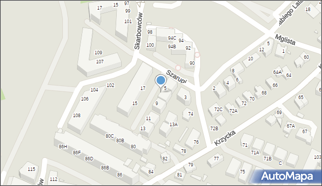 Wrocław, Szarugi, 7, mapa Wrocławia