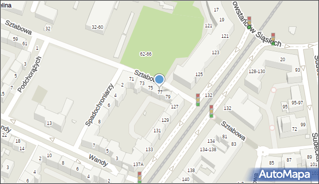 Wrocław, Sztabowa, 77, mapa Wrocławia