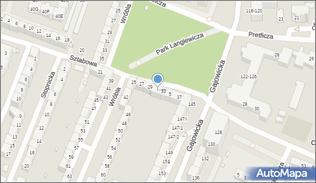 Wrocław, Sztabowa, 31-33, mapa Wrocławia