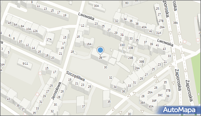 Wrocław, Szczęśliwa, 28, mapa Wrocławia