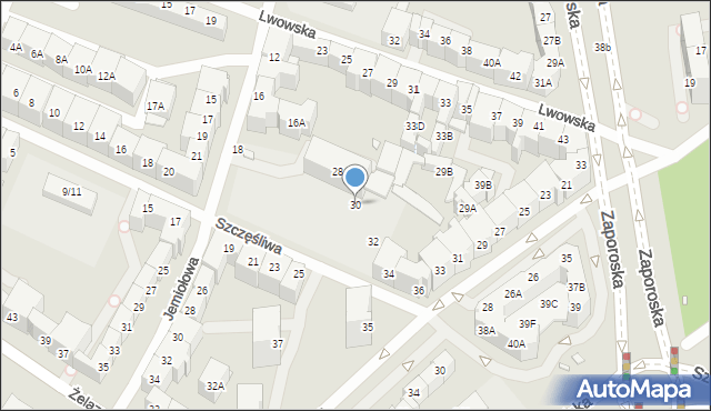 Wrocław, Szczęśliwa, 30, mapa Wrocławia