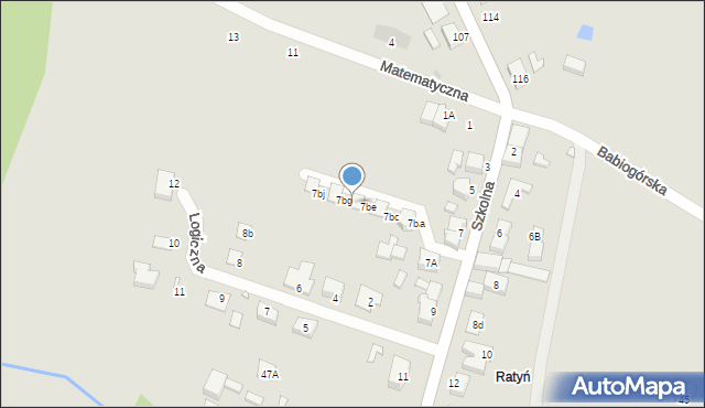 Wrocław, Szkolna, 7bf, mapa Wrocławia