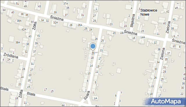 Wrocław, Szara, 20, mapa Wrocławia