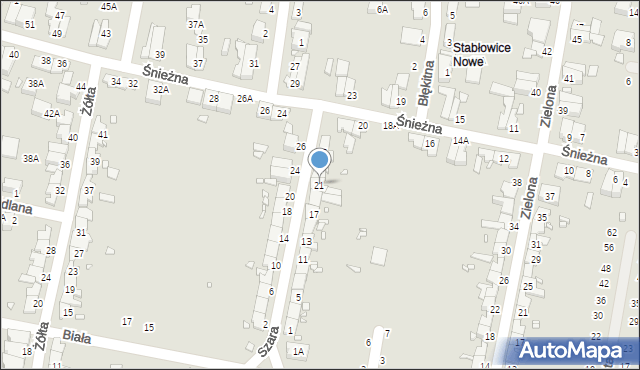 Wrocław, Szara, 21, mapa Wrocławia