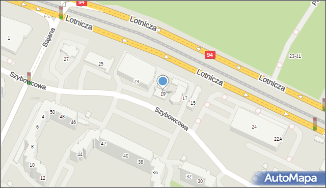 Wrocław, Szybowcowa, 19, mapa Wrocławia