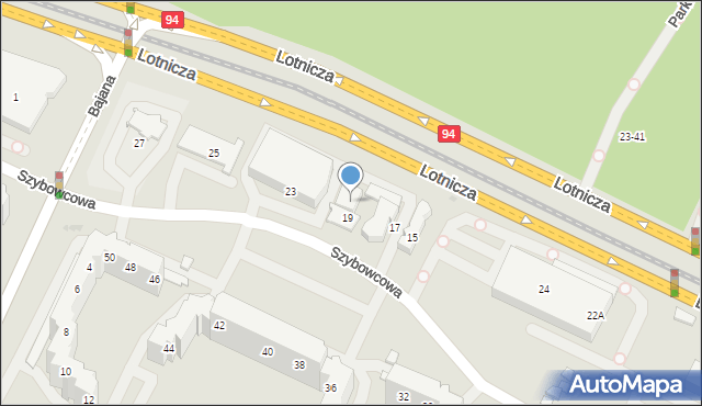 Wrocław, Szybowcowa, 21, mapa Wrocławia