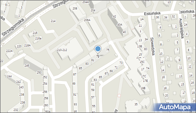 Wrocław, Szkocka, 79, mapa Wrocławia