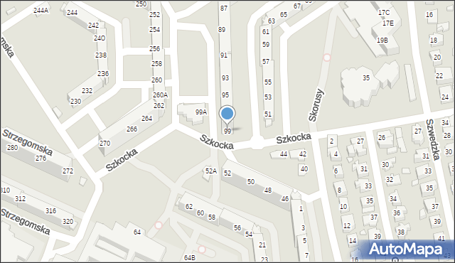 Wrocław, Szkocka, 99, mapa Wrocławia