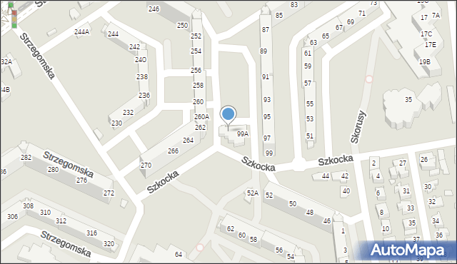 Wrocław, Szkocka, 99C, mapa Wrocławia