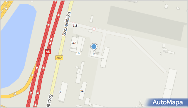 Wrocław, Szczecińska, 11, mapa Wrocławia