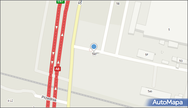 Wrocław, Szczecińska, 5ad, mapa Wrocławia