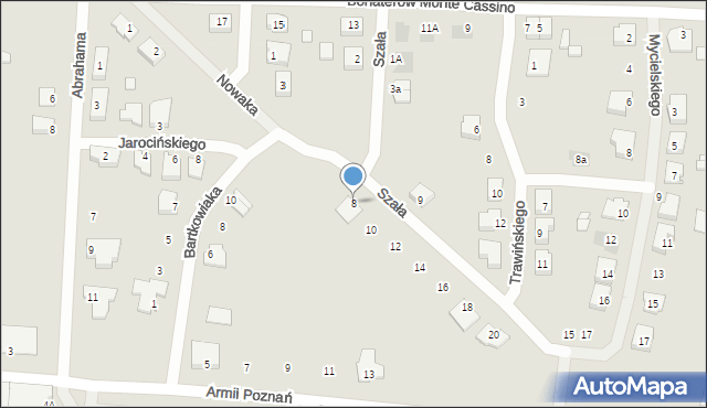 Września, Szała Antoniego, kpt., 8, mapa Wrześni