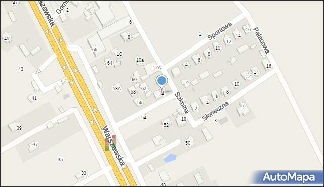 Wsola, Szkolna, 14, mapa Wsola