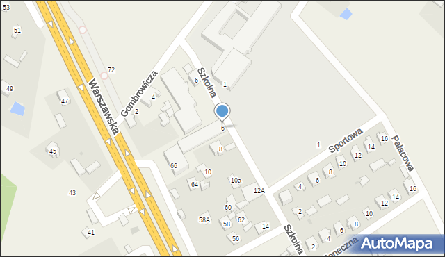 Wsola, Szkolna, 6, mapa Wsola