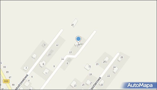 Wyględy, Szmaragdowa, 15, mapa Wyględy