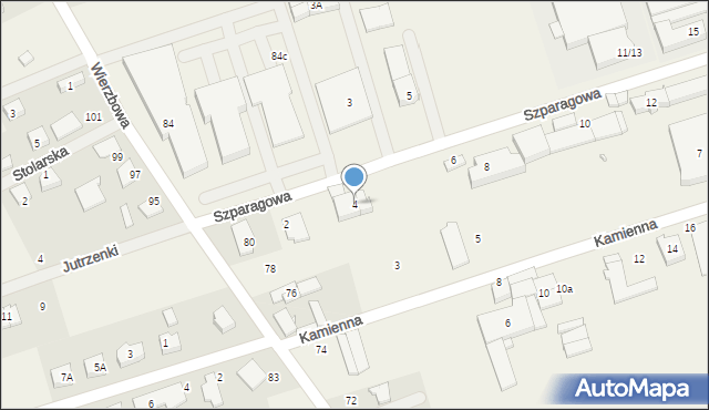 Wysogotowo, Szparagowa, 4, mapa Wysogotowo