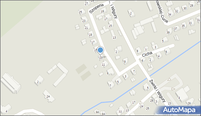 Wysokie Mazowieckie, Szopena, 13, mapa Wysokie Mazowieckie