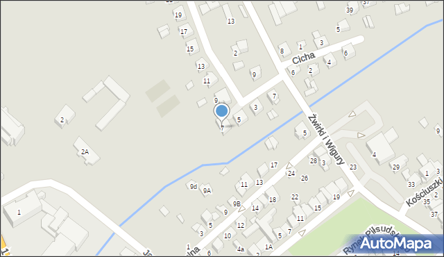 Wysokie Mazowieckie, Szopena, 7, mapa Wysokie Mazowieckie