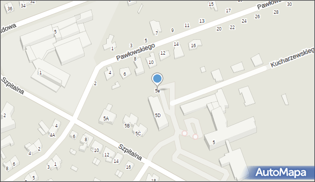 Wysokie Mazowieckie, Szpitalna, 5e, mapa Wysokie Mazowieckie