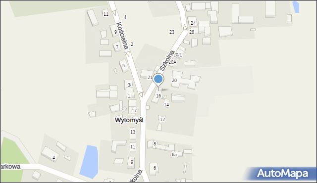 Wytomyśl, Szkolna, 18, mapa Wytomyśl