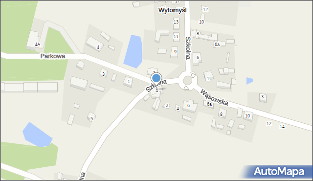Wytomyśl, Szkolna, 4, mapa Wytomyśl