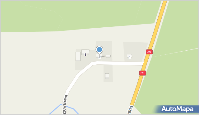 Żaba, Szuwarowa, 2, mapa Żaba