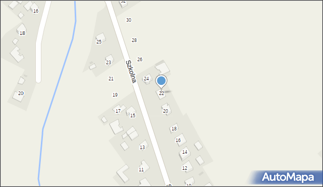 Zabawa, Szkolna, 22, mapa Zabawa