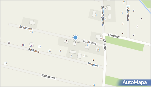 Żabia Wola, Szafirowa, 5, mapa Żabia Wola