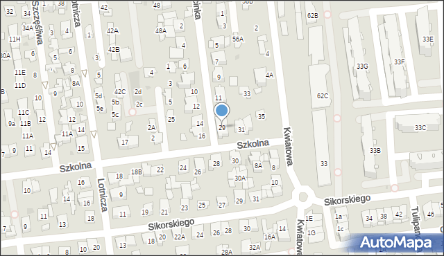 Ząbki, Szkolna, 29, mapa Ząbki