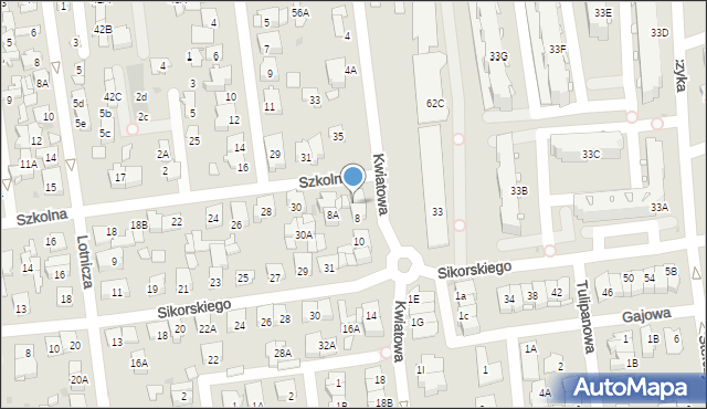 Ząbki, Szkolna, 32, mapa Ząbki