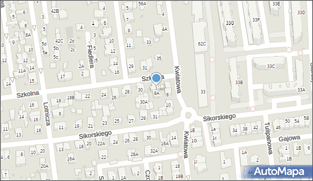 Ząbki, Szkolna, 32a, mapa Ząbki