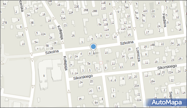 Ząbki, Szkolna, 8, mapa Ząbki