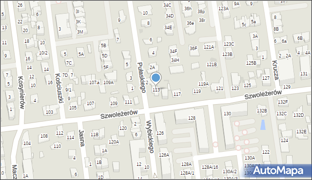 Ząbki, Szwoleżerów, 113, mapa Ząbki