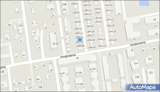 Ząbki, Szwoleżerów, 128A/14, mapa Ząbki