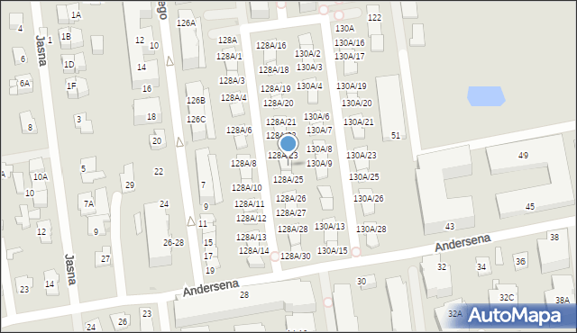 Ząbki, Szwoleżerów, 128A/24, mapa Ząbki