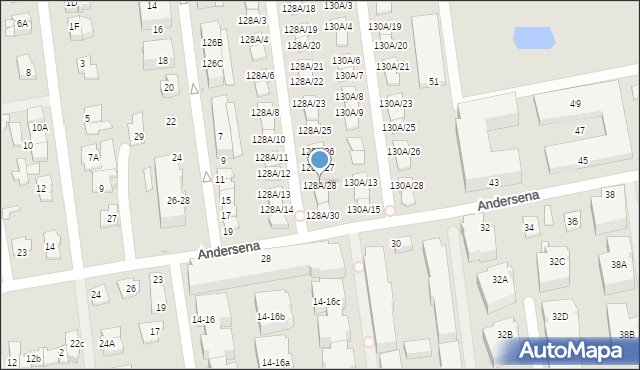 Ząbki, Szwoleżerów, 128A/28, mapa Ząbki