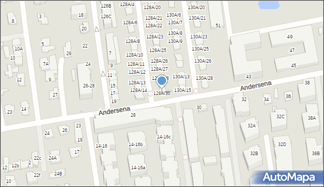 Ząbki, Szwoleżerów, 128A/30, mapa Ząbki